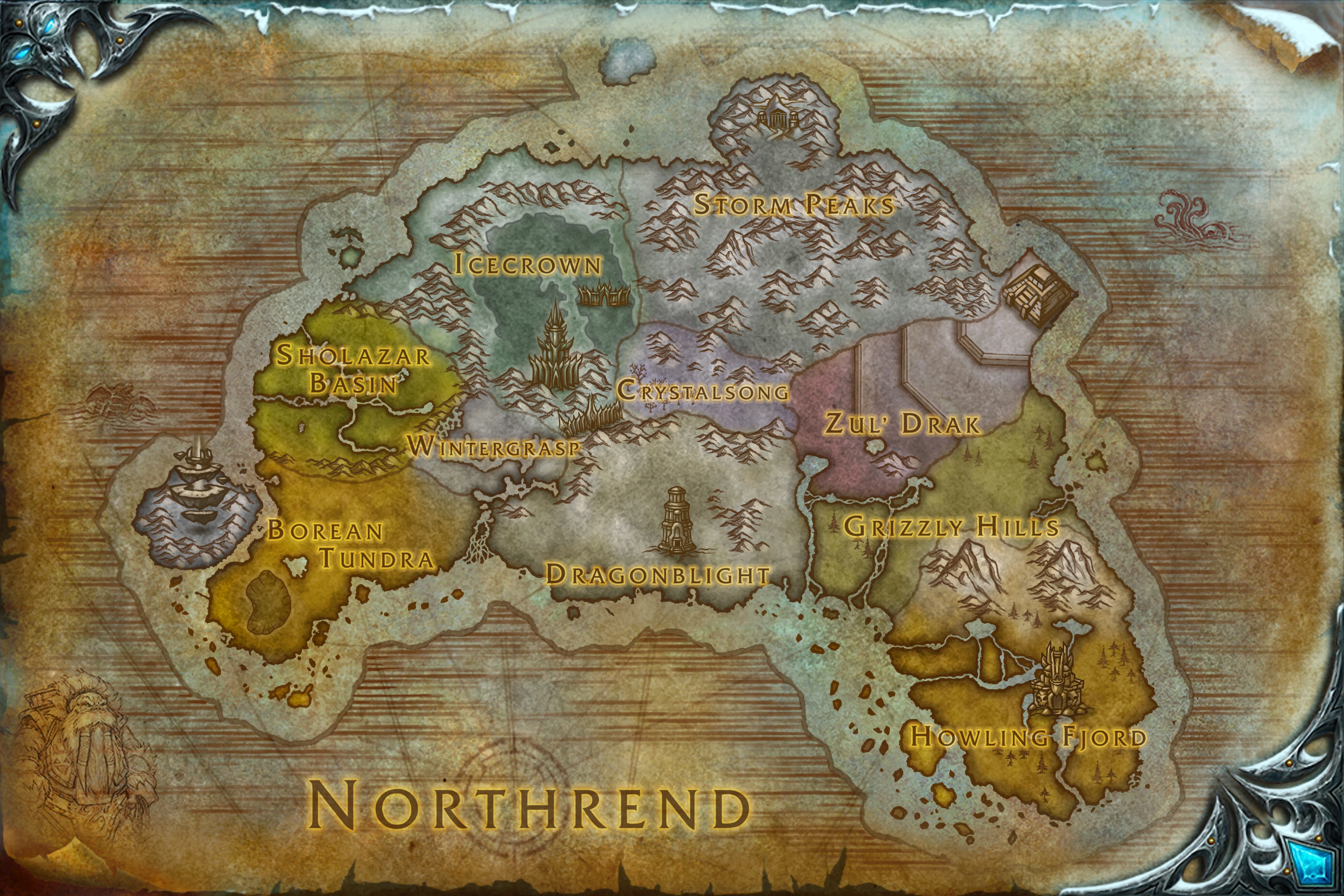 World Map Northrend Updated