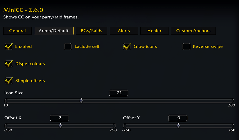 Screenshot Settings Arena Png