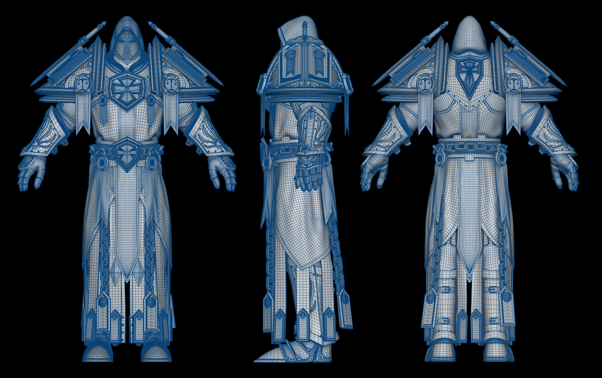 Michael Navarro Milanes Wireframe Orthographic Views