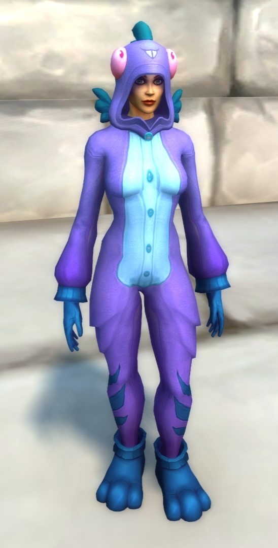 1203155 Ensemble Purple Snugglefin Murloc Romper