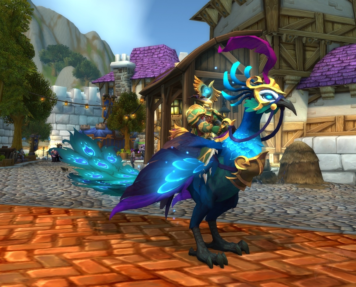 1149592 Reins of the Majestic Azure Peafowl